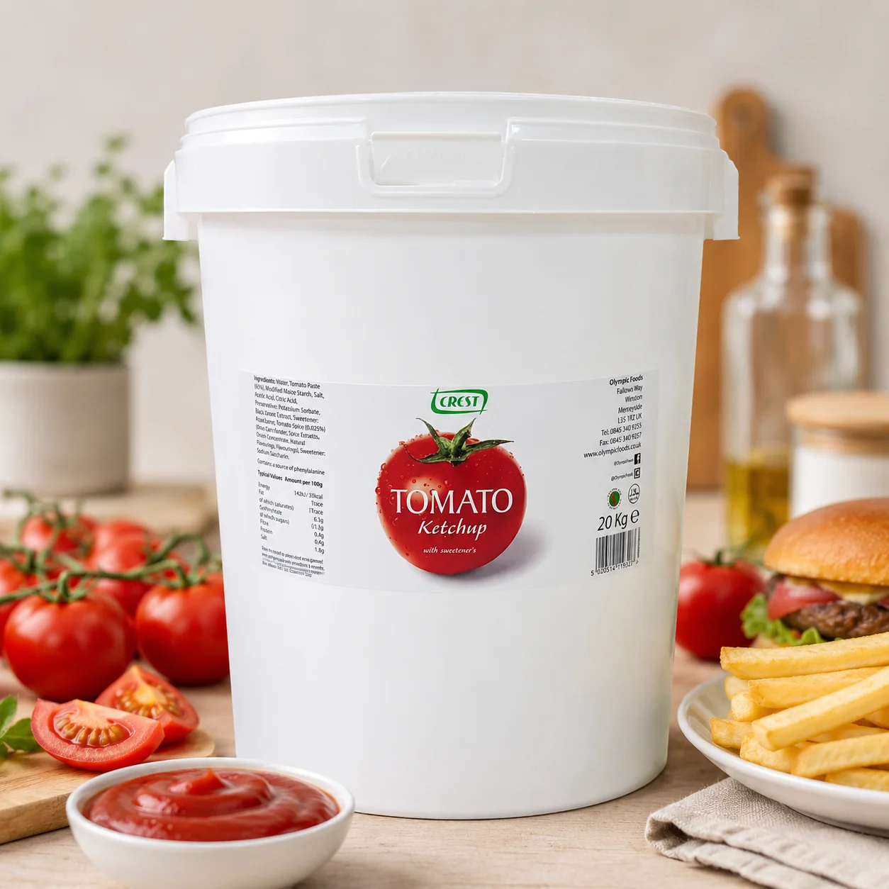 Crest Tomato Ketchup 20kg Bucket