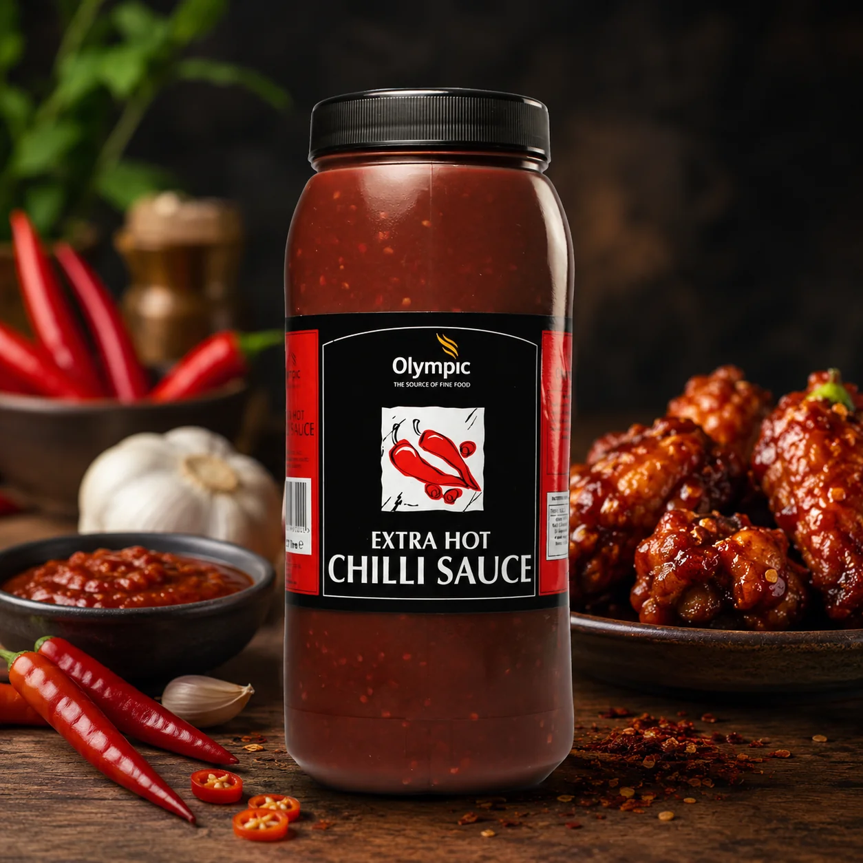 Olympic Extra Hot Chilli Sauce 2x2.27L