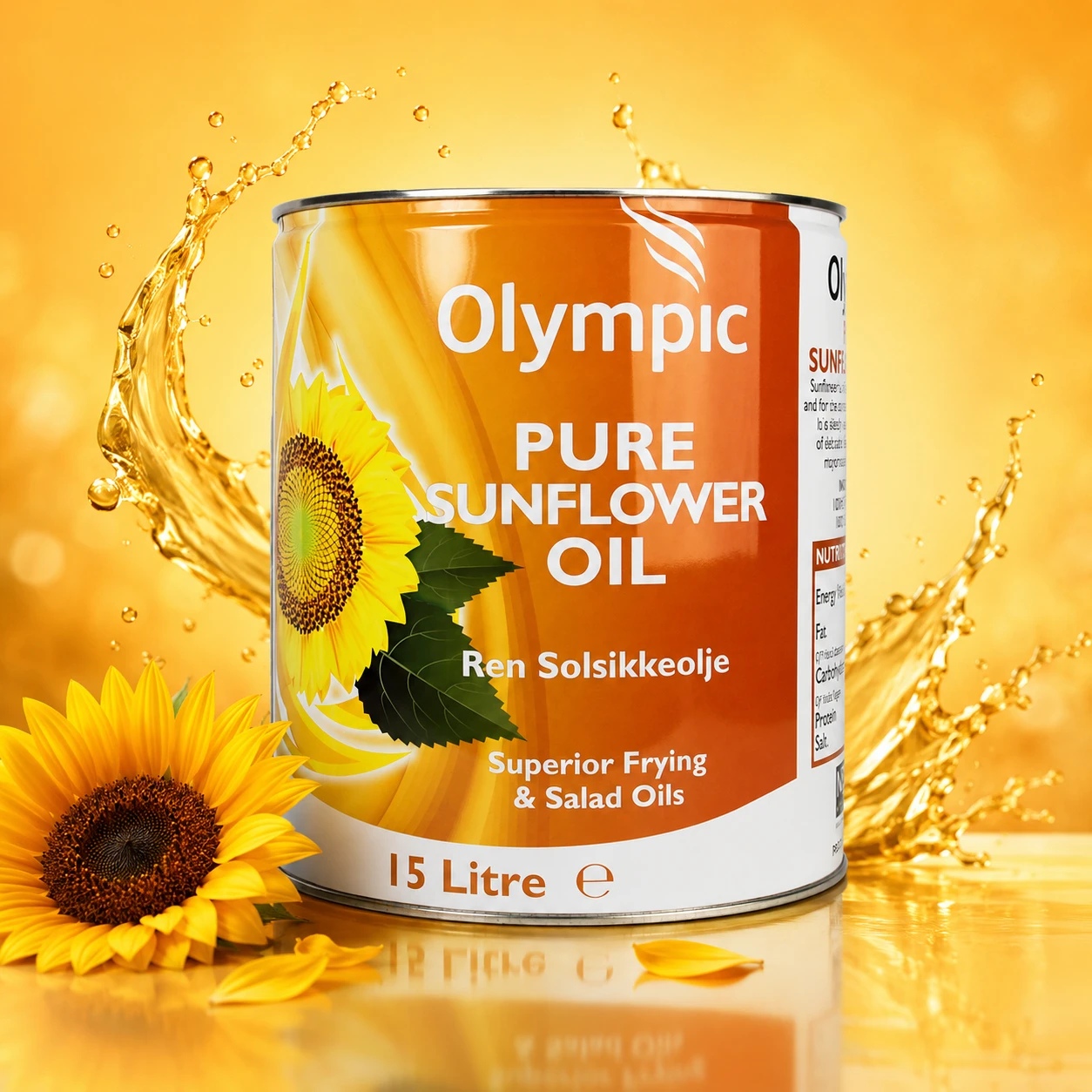 Olympic Sunflower Oil 15L Drum
